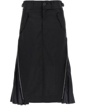 Sacai 'Cargo Mix' Skirt - Black