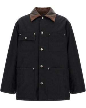 Prada Gefütterte Canvas-Jacke - Schwarz