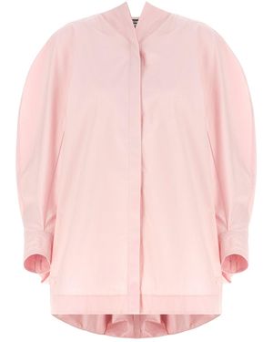 Jacquemus Cotton Shirt With Sculptural Sleeves - Pink