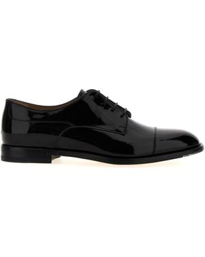 Gucci Schnürschuhe Aus Lackleder - Schwarz