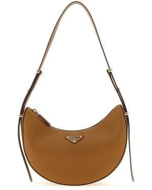 Prada ' Arqué' Shoulder Bag - Brown