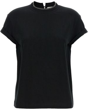 Brunello Cucinelli Cotton T-Shirt - Black