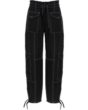 Ganni 'Light Slub Pocket' Trousers - Black