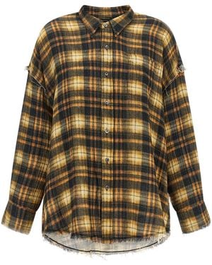 R13 Raw Cut Hem Shirt - Multicolour