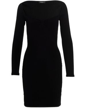 DSquared² Kleid 'Square Neck' - Schwarz