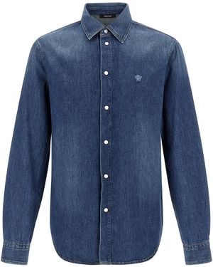 Versace Shirt 'Medusa Patch' - Blue