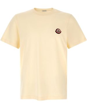 Moncler Logo Patch T-shirt - Natural