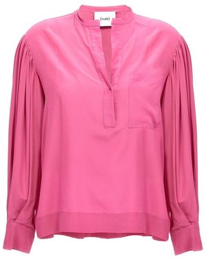 Nude Silk Bloshirt - Pink
