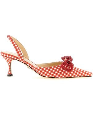 Mach & Mach 'double Bow' Slingback - Pink