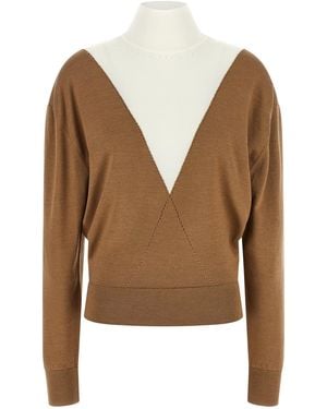 Rabanne Trompe L'Oeil Knit Jumper - Brown
