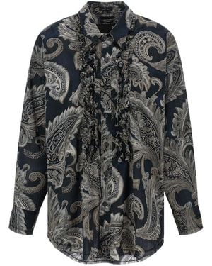 R13 Paisley Print Shirt - Grey