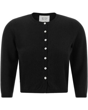 Be You Crew-neck Cardigan - Black