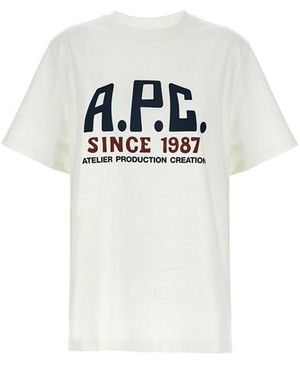 A.P.C. Logo Print T-shirt - White