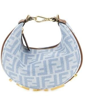 Fendi Borsa A Mano 'Graphy' Mini - Blu
