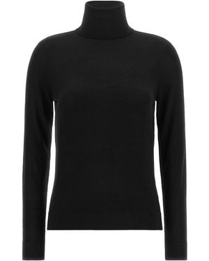 Ralph Lauren Rollkragenpullover Aus Seidenmischung - Schwarz