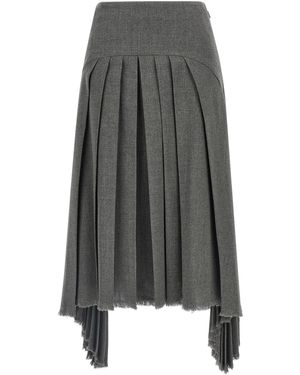 Jil Sander Pleated Skirt - Grey