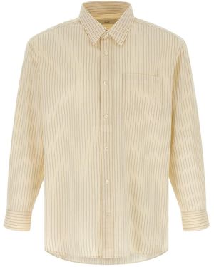 DUNST Striped Shirt - White