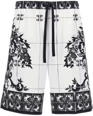 Dolce & Gabbana 'maiolica' Print Bermuda Shorts - Multicolour