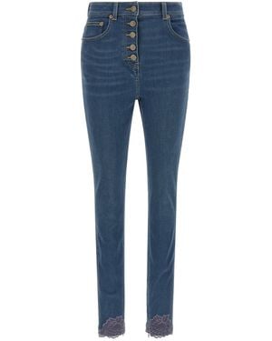 Valentino Garavani Lace Insert Jeans - Blue