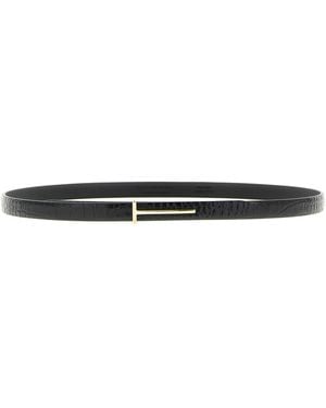 Tom Ford Crocodile Belt - Black