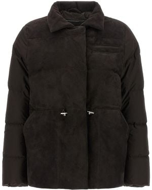 Kiton Drawstring Down Jacket - Black