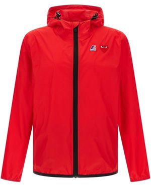 COMME DES GARÇONS PLAY Jacket With Logo Patch - Red