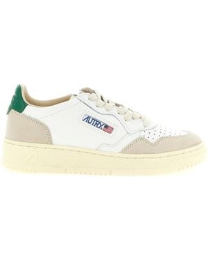 Autry Medalist Low-Sneakers Aus Leder Und Wildleder - Weiß