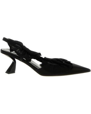 Nensi Dojaka Slingback Ruffles - Black
