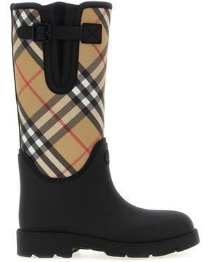 Burberry Marsh Stamp High-Regenstiefel - Schwarz
