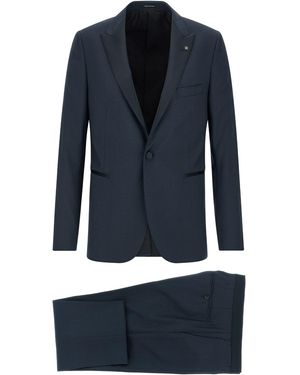 Tagliatore Tuxedo Dress - Blue