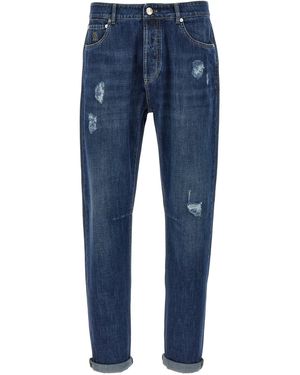 Brunello Cucinelli Jeans Mit Used-Effekt - Blau