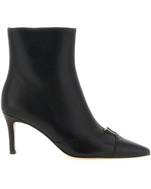 Twinset T-Logo Ankle Boots - Black