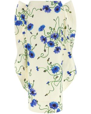 Stella McCartney Geblümter Volantrock - Blau