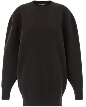Tom Ford 'sculptural Double Face' Dress - Gray