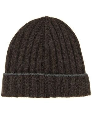 Brunello Cucinelli Berretto Risvolto Cashmere - Nero