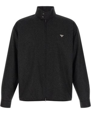 Prada Virgin Wool Overshirt - Black