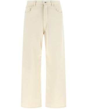 AURALEE Noil Silk Trousers - Natural