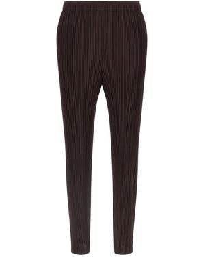 Pleats Please Issey Miyake 'monthly Colors: July' Trousers - Brown