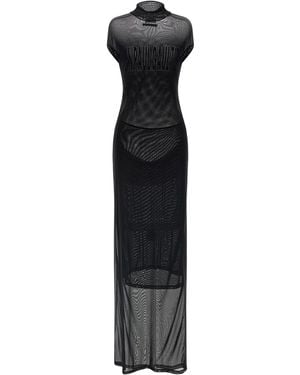 Jean Paul Gaultier Flocked Dress - Black