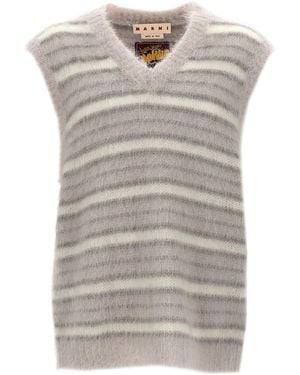 Marni 'fuzzy Wuzzy' Vest - Grey