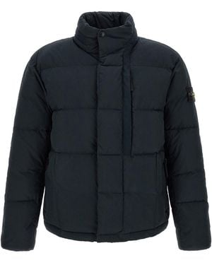 Stone Island Daunenjacke " Imb Piuma Rds" Mit Logoabzeichen - Blau