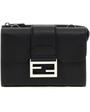 Fendi Umhängetasche "Baguette Double" - Schwarz