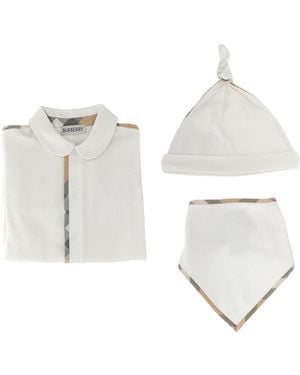 Burberry 'hamilton' Baby Set - White