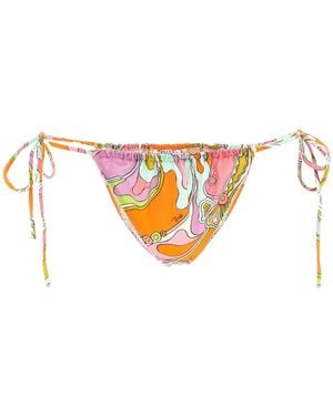 PUCCI 'orchidee' Print Bikini Briefs - White