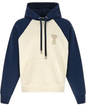 Ami Paris 'ami De Coeur' Hoodie - Blue