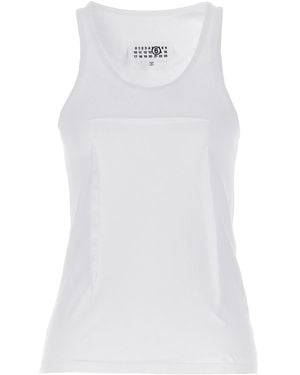 MM6 by Maison Martin Margiela Tank Top Ruffles - White