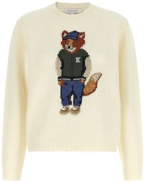 Maison Kitsuné 'Dressed Fox' Jumper - White