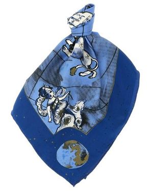 Diane von Furstenberg Foulard 'Zodiac Flag' - Blu