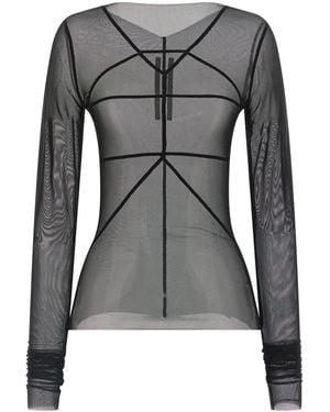 Rick Owens Geometric Seam Top - Grey