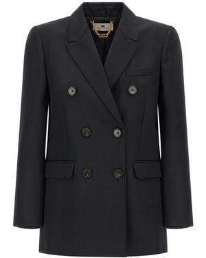 Elisabetta Franchi Double-breasted Blazer - Black
